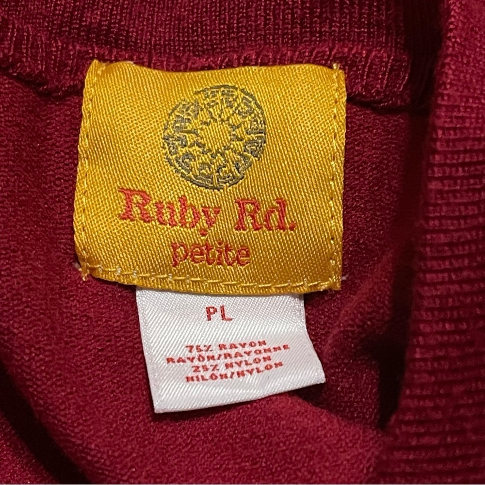 Ruby Road red sweater with sequin embellishments … - image 4